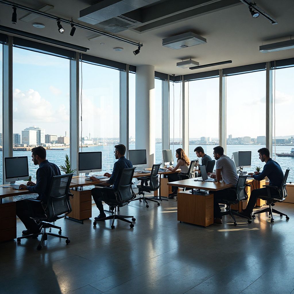 Офіс компанії МорПорт Консалтинг з видом на порт